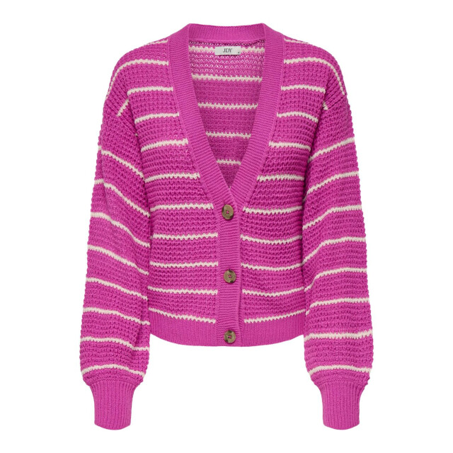 Jacqueline de Yong Ellen l/s v-neck stripe cardigan 15328338 large