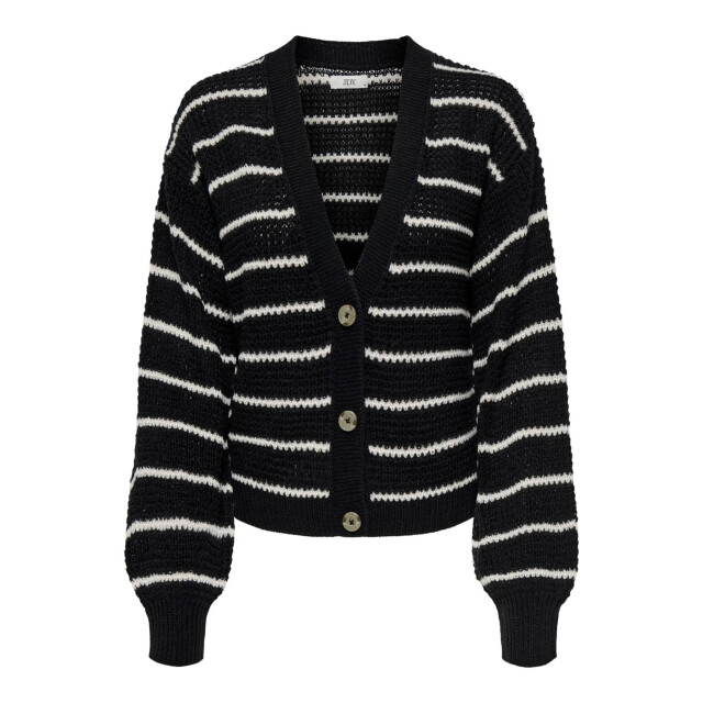 Jacqueline de Yong Ellen l/s v-neck stripe cardigan 15328338 large