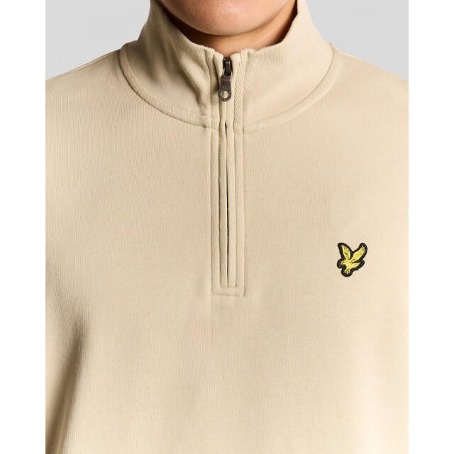 Lyle and Scott Grey Taupe/ML2022V Loopback Quarter Zip large