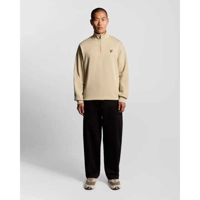 Lyle and Scott Grey Taupe/ML2022V Loopback Quarter Zip large
