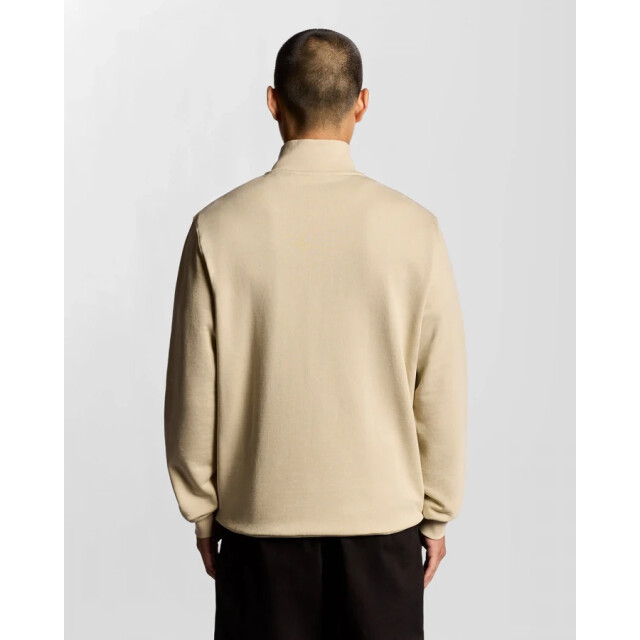 Lyle and Scott Grey Taupe/ML2022V Loopback Quarter Zip large