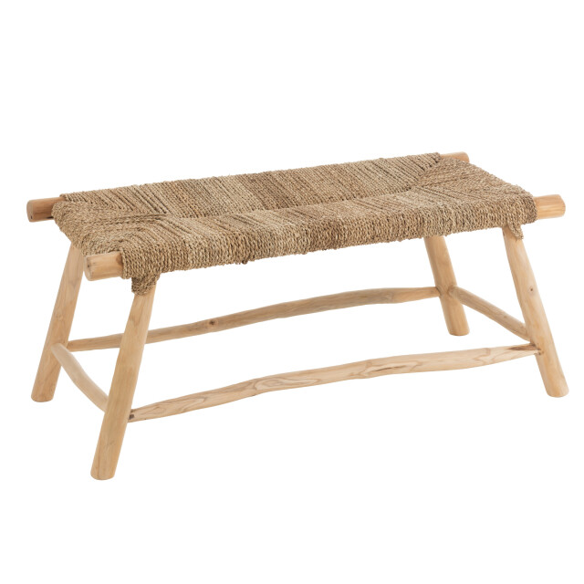 J-Line Bank gras teak hout naturel timo 21105 large