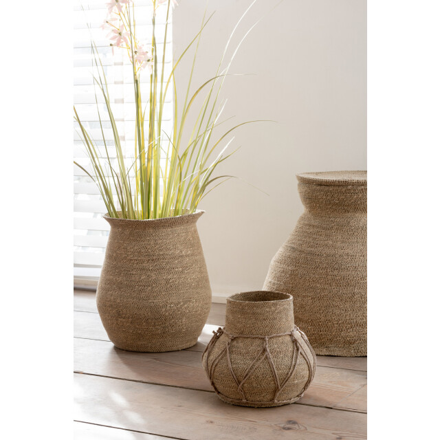 J-Line Pot marie seagrass natural 31067 large
