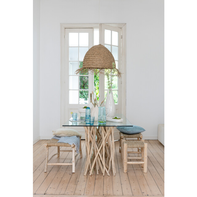 J-Line Bank gras teak hout naturel timo 21105 large