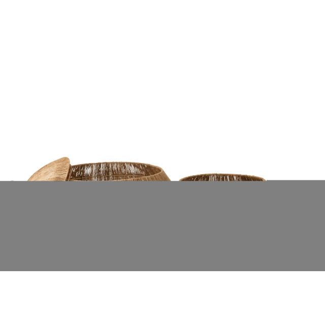 J-Line Set 2 baskets dantya ball jute natural 1603 large