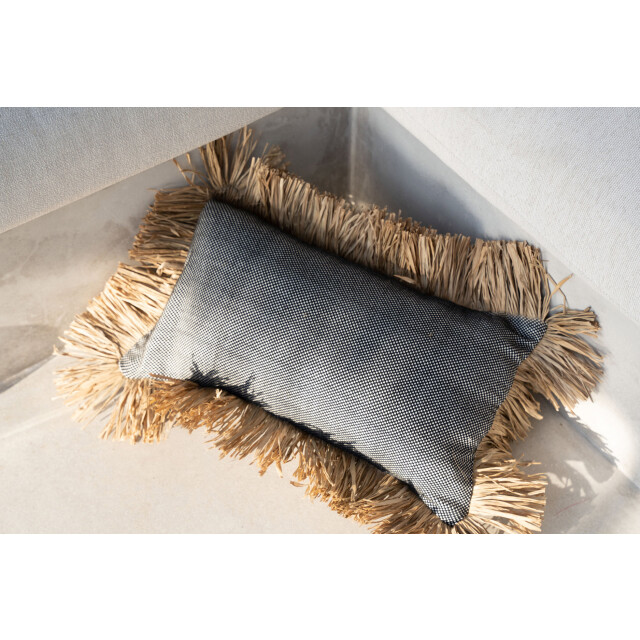 Bazar Bizar The cotton bonita cushion cover natural black 30x50 JABR067NB-30x50 large