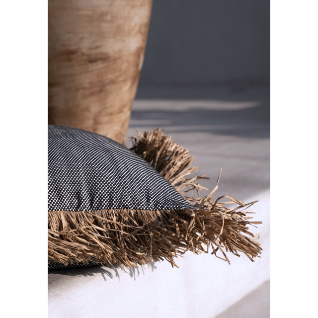 Bazar Bizar The cotton bonita cushion cover natural black 60x60 JABR067NB-60x60 large