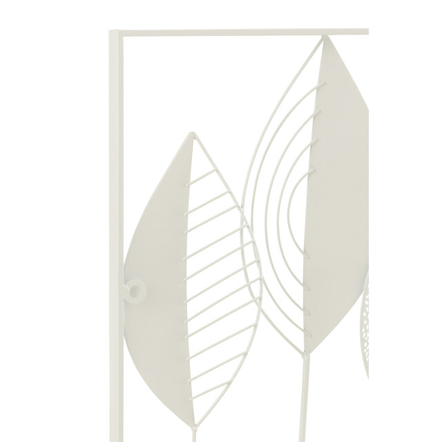 J-Line Wanddecoratie bladeren metaal bamboo mix large 30459 large