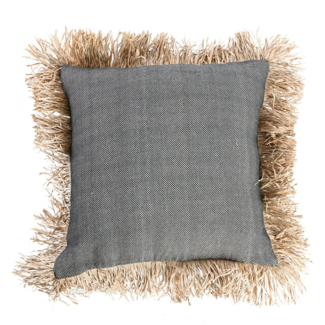 Bazar Bizar The cotton bonita cushion cover natural black 60x60 JABR067NB-60x60 large