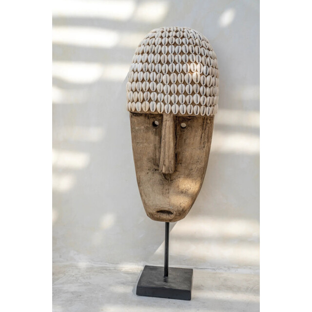 Bazar Bizar The cowrie mask on stand large BALS001N-L large