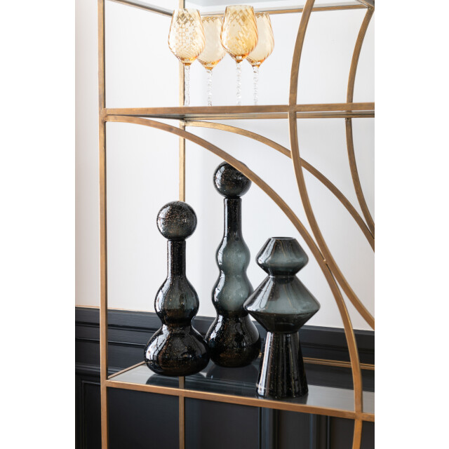 J-Line Vase carol glass black 58051 large