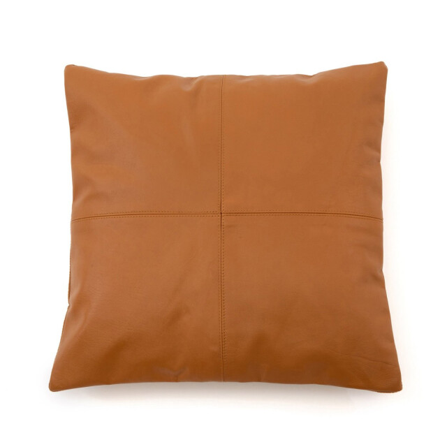 Bazar Bizar The four panel leather cushion cover camel 40x40 INPG001Ca-40x40 large