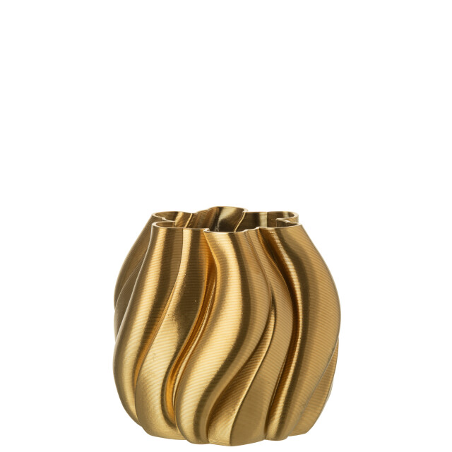 J-Line Vase 3d printing irregular porcelain gold colored 58248 large