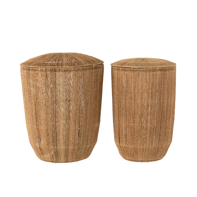 J-Line Set 2 baskets dantya long jute natural 1604 large