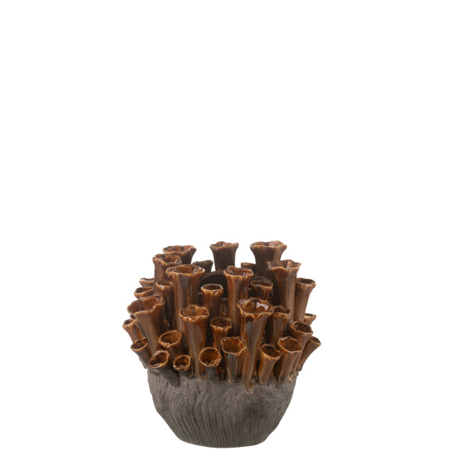 J-Line Vase anemone porcelain brown/grey small 48322 large