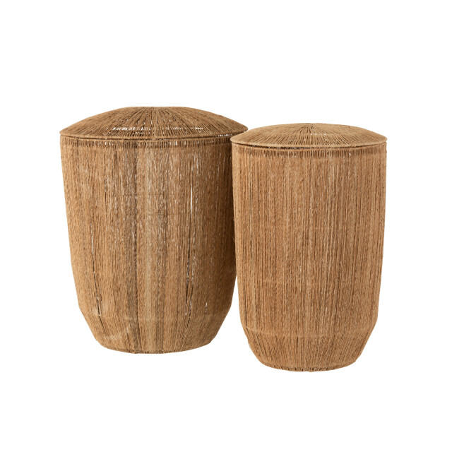 J-Line Set 2 baskets dantya long jute natural 1604 large