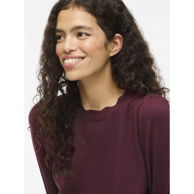 Vila Viemi o-neck ls knit toptes bordeaux 4219.47.0009 large