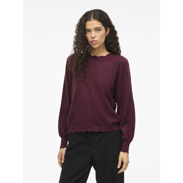 Vila Viemi o-neck ls knit toptes bordeaux 4219.47.0009 large