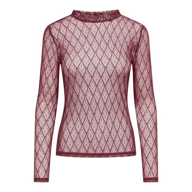 Only Onlsalina ls lace top jrs bordeaux 4329.47.0003 large