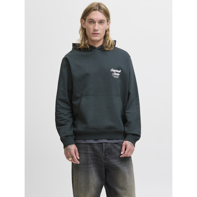 Jack & Jones Jornorrebro typo back sweat hood sn donker 5209.27.0043 large