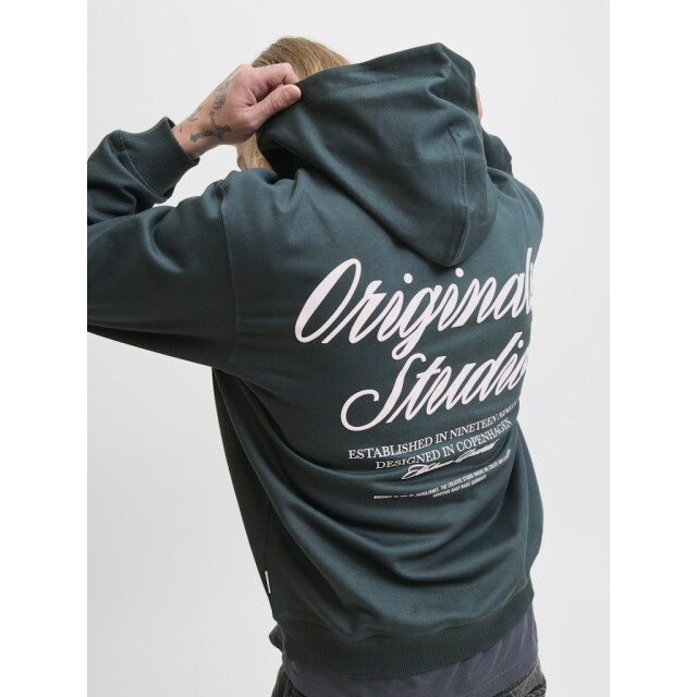 Jack & Jones Jornorrebro typo back sweat hood sn donker 5209.27.0043 large
