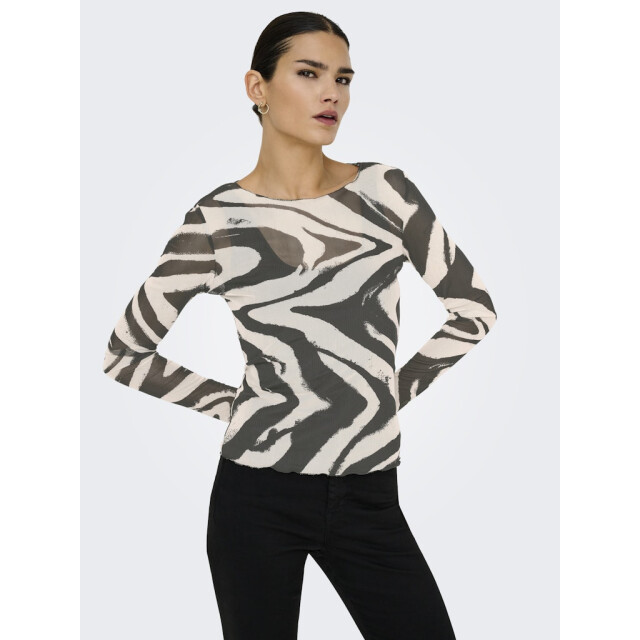 Jacqueline de Yong Jdyelsa new ls o neck top jrs noos zand dessin 4329.06.0033 large