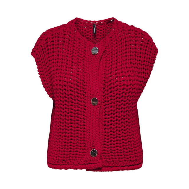 Only Onlchloe ss rib button vest knt - 4260.40.0004 large