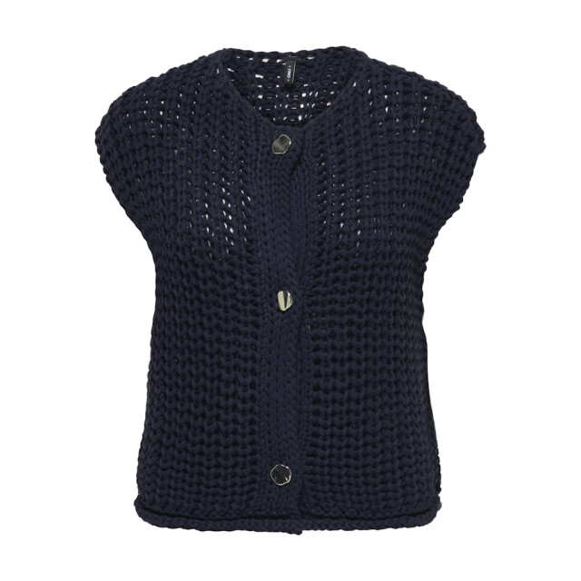 Only Onlchloe ss rib button vest knt navy 4260.37.0006 large