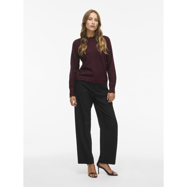 Vila Vinikolina o-neck ls knit top noos bordeaux 4219.47.0026 large