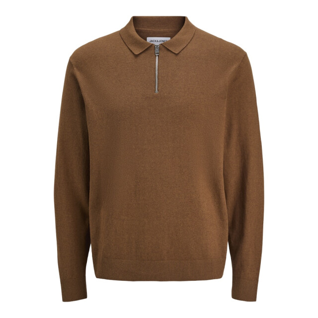 Jack & Jones Jjeemil knit polo half zip ls noos camel 5359.76.0013 large