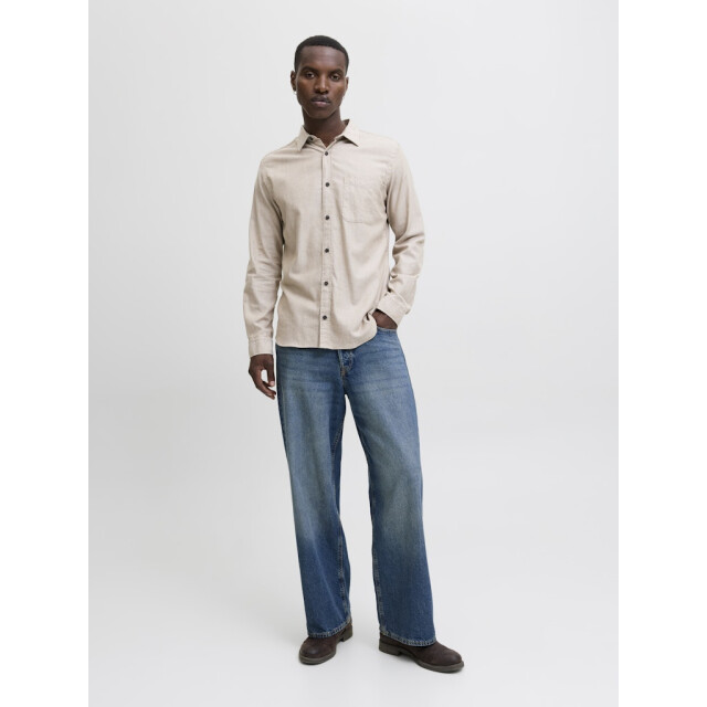 Jack & Jones Jjeclassic melange shirt ls noos zand 5309.04.0003 large