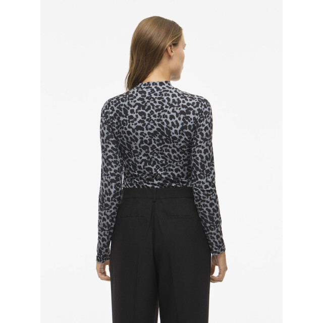 Vila vileoa l/s high neck top noos 14066134 glacier gray 06012.949.0130 large