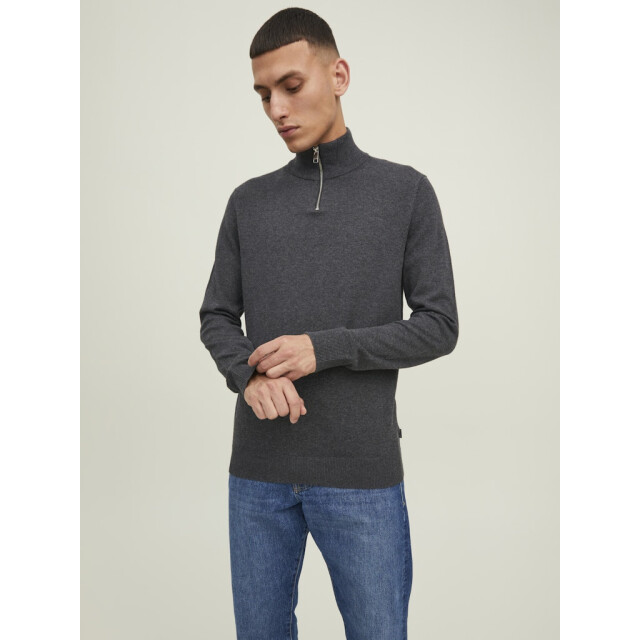 Jack & Jones Jjeemil knit half zip noos antraciet 5219.85.0078 large