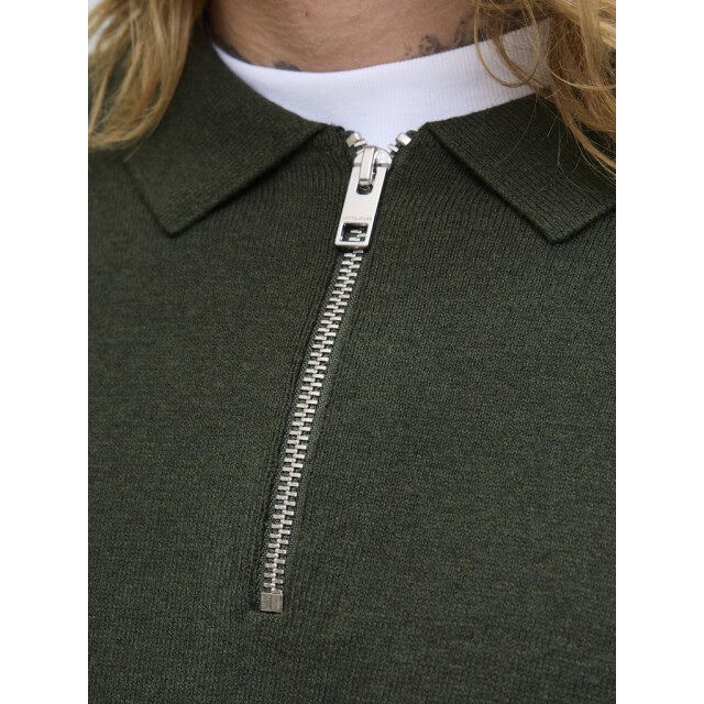 Jack & Jones Jjeemil knit polo half zip ls noos donker 5359.27.0004 large