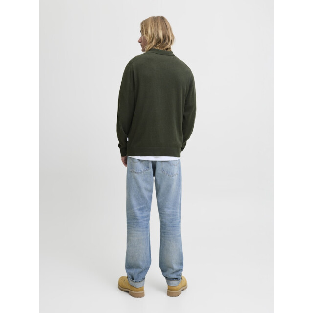 Jack & Jones Jjeemil knit polo half zip ls noos donker 5359.27.0004 large