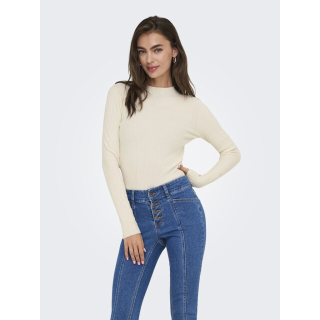 Only Onlcoco life ls rib mock neck cc knt ecru 4219.03.0051 large
