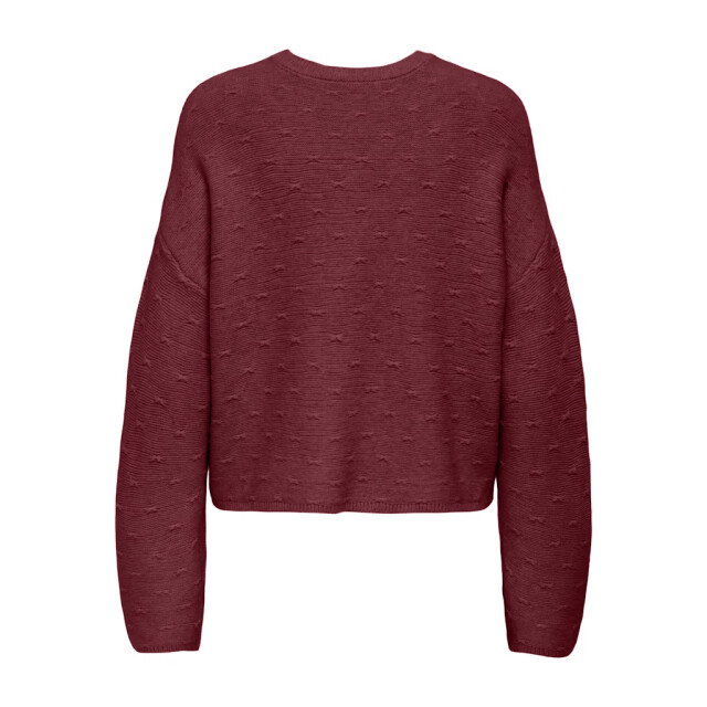 Only Onlkatia ls structure o-neck cc knt bordeaux 4219.47.0010 large