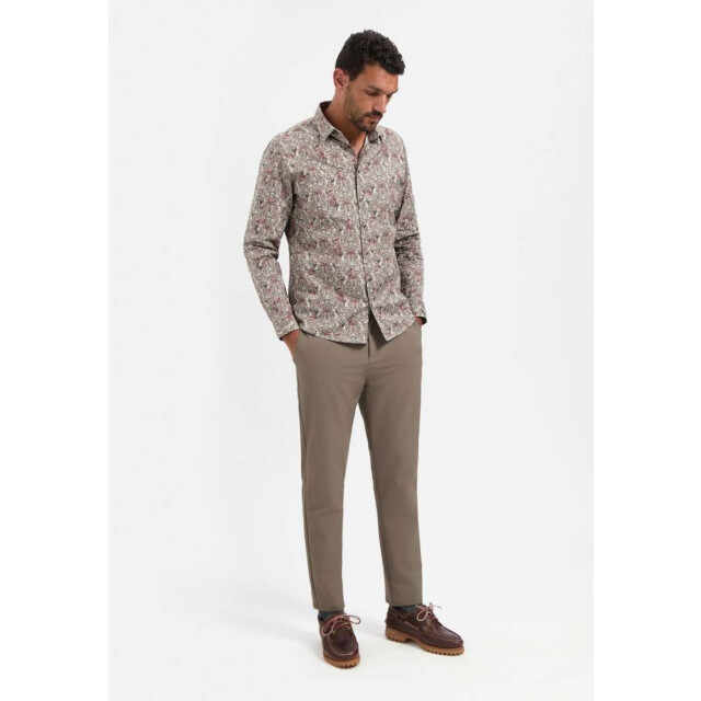 No Excess Shirt stretch allover printed dark grey 29430825-023 large