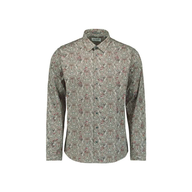 No Excess Shirt stretch allover printed dark grey 29430825-023 large