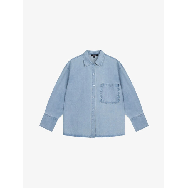 Refined Department Dames blouse jealy denim light blue R2508970697-200 large