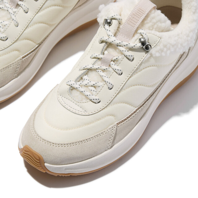 FitFlop F-mode flow shearling-mix sneakers E1X large
