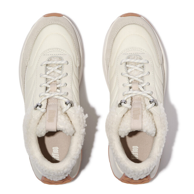 FitFlop F-mode flow shearling-mix sneakers E1X large