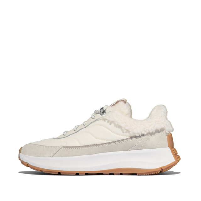 FitFlop F-mode flow shearling-mix sneakers E1X large