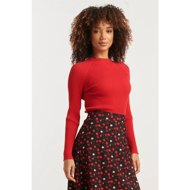 Smashed Lemon Damesgestreept gebreide top | 25513-450-470 large