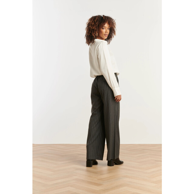 Smashed Lemon Grijs en wit pinstriped broek | 25643-925-000 large