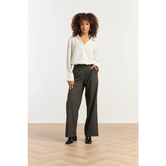 Smashed Lemon Grijs en wit pinstriped broek | 25643-925-000 large