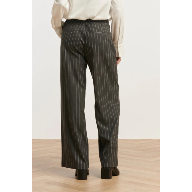 Smashed Lemon Grijs en wit pinstriped broek | 25643-925-000 large
