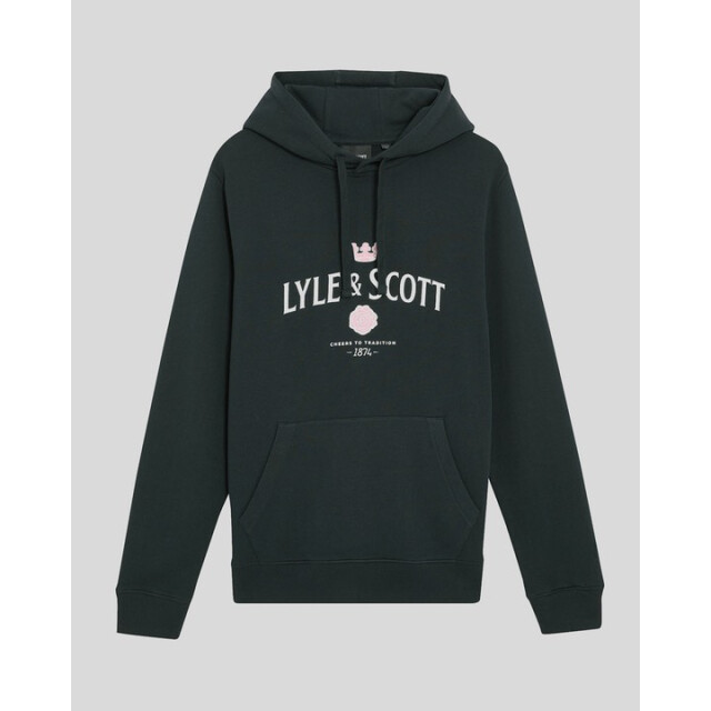 Lyle and Scott Ml2333v graphic hoodie espresso heren sweat Espresso/ML2333V Graphic Hoodie large