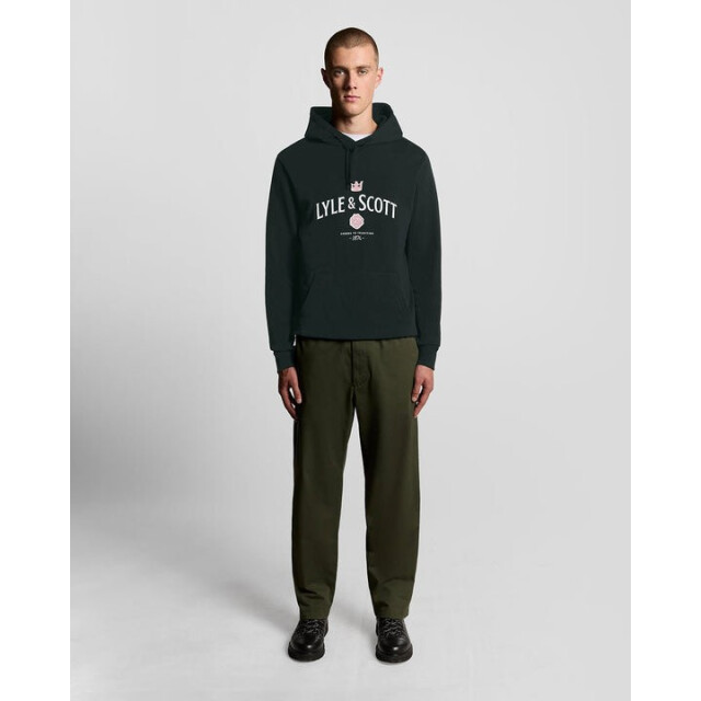 Lyle and Scott Ml2333v graphic hoodie espresso heren sweat Espresso/ML2333V Graphic Hoodie large
