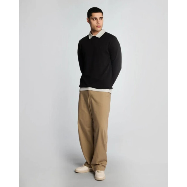 Lyle and Scott Ml2255ton superfine crew jet black heren sweater Jet Black/ML2255TON Superfine Crew large